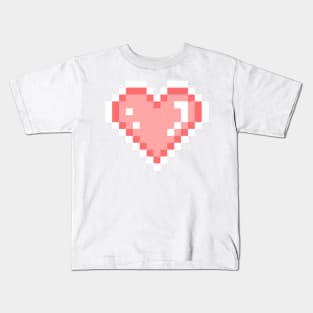 Pixel Hearts Pattern Kids T-Shirt